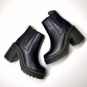 Dr Martens Women’s SPENCE Leather Flared Heel Chelsea Boots Size- 5